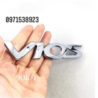 DECAL TEM CHỮ 3D TOYOTA VIOS  DÁN TRANG TRÍ XE  Tem chữ nổi TOYOTA VIOS