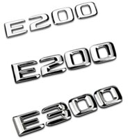 Decal tem chữ E200 và E300 dán đuôi xe ô tô Mercedess, chất liệu hợp kim inox