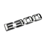 Decal tem chữ Inox 3D dán đuôi xe ô tô  E200 và E300 - GE300L