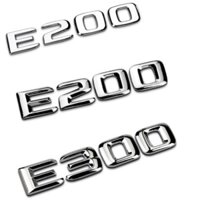 Decal tem chữ Inox dán đuôi xe ô tô Mercedess E200 và E300