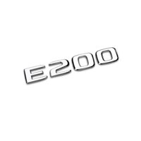 Decal tem chữ Inox dán đuôi xe ô tô Mercedess E200 và E300 - E200 - PHẲNG