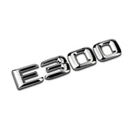 Decal tem chữ Inox dán đuôi xe ô tô Mercedess E200 và E300 - E300 - CHỮ NHỌN