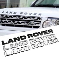 Decal tem chữ inox Land Rover dán đầu và đuôi xe ô tô MÃ G90301 - HÀNG CÓ SẴN