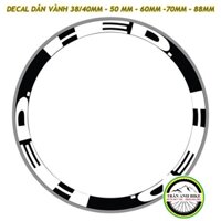 Decal Tem dán vành xe đạp Fixed Gear HED 700C