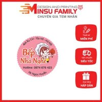Decal Tem nhãn giấy 3cm phủ bóng - Phủ bóng theo nhu cầu