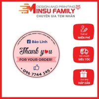 Decal Tem nhãn giấy tròn 6cm - Phủ bóng theo nhu cầu
