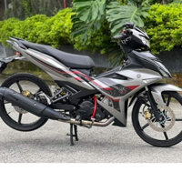 Decal Tem Rời Xe cao cấp Ex 150 - Mẫu Tem  3 lớp chế y15zr bạc nhám đen hot siêu đẹp