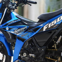Decal Tem Rời Xe Suzuki Satria F150 2018 Xanh Đen