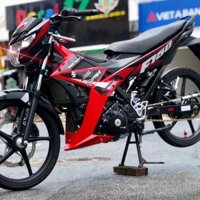 Decal Tem Rời Xe  Suzuki Satria F150 Đỏ Đen