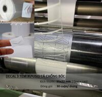 Decal tem xương cá chống bóc 35x22 mm