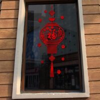 DECAL TẾT – Ánh ĐỎ Rèm Lồng Đèn Dây Phước Lành Đỏ (1 dây)-T525-D