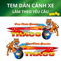 Decal trang trí cánh xe THACO - Thiết Kế Theo Yêu Cầu (SL: 1 đôi)