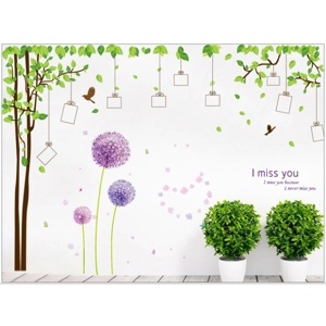 Decal trang trí dán tường cành cây photo