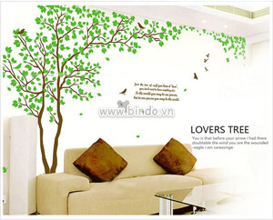 Decal trang trí dán tường cây dán 6 kiểu