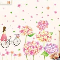 Decal trang trí dán tường hoa cẩm chướng cho bé