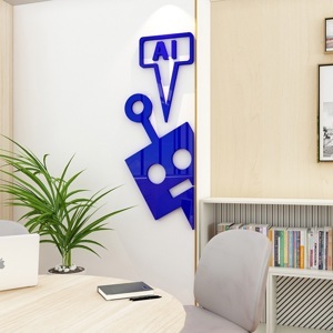 Decal trang trí dán tường Robot 3D