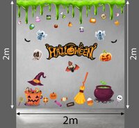 DECAL TRANG TRÍ HALLOWEEN 2021 COMBO ĐÓN CHÀO LỄ HỘI MA QUỶ