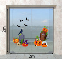 DECAL TRANG TRÍ HALLOWEEN TIẾNG TU HÚ TRONG  BIA MỘ