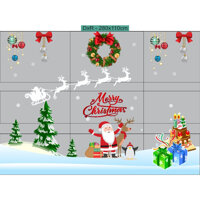 Decal trang trí noel - decal giáng sinh dán kính - có sẵn keo PK613 - 1.7Mx2.3M