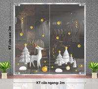 DECAL TRANG TRÍ NOEL TUẦN LỘC VÀ CÂY THÔNG TRẮNG