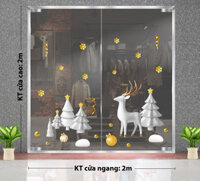 DECAL TRANG TRÍ NOEL TUẦN LỘC VÀ CÂY THÔNG TRẮNG 2