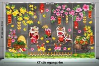 DECAL TRANG TRÍ TẾT COMBO ÔNG ĐỊA MÚA LÂN DU XUÂN