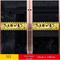 Decal trang trí Tết- Dây dán cửa, dán tường, dán tranh nhũ bóng vàng nhiều họa tiết Chúc mừng năm mới