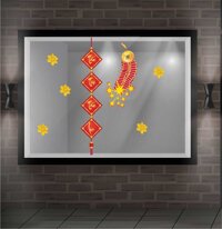 DECAL TRANG TRÍ TẾT LIỄN TREO VÀ DÂY PHÁO