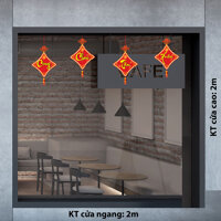 Decal trang trí tết liễn treo cung chúc tân xuân