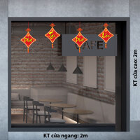 Decal trang trí tết liễn treo Phát tài phát lộc