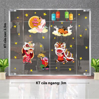 DECAL TRANG TRÍ TRUNG ÔNG LÂN ÔNG ĐỊA VÀ LỒNG ĐÈN