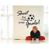 Decal trang trí Tường - Chữ Shoot for your Goals