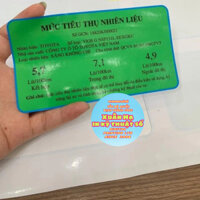 Decal trong cán decal sữa : mực dầu ,Có bế 13,5cm x 7,5cm in nhanh giá rẻ giao hàng toàn quốc