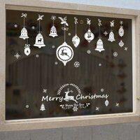 Decal trong dán kính noel dây treo chuông tuần lộc