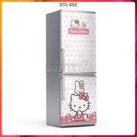 Decal tủ lạnh Miếng dán tủ lạnh chất liệu decal chống thấm siêu bền chống được nước hình Hello Kitty Siêu Cute DTL-052