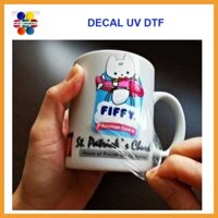 Decal UV DTF Chống Trầy  Khổ A3 xấp 10 bộ