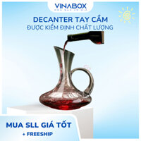 Decanter tay cầm 1600ml, Bình thở rượu vang tay cầm 1600ml