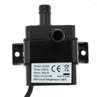 Decdeal Siêu êm Mini DC12V 5W Micro Không Chổi Than Máy Bơm Dầu Chống Thấm Nước Chìm Đài Phun Nước Tuần Hoàn Bể Cá 260L / H Nâng 350cm
