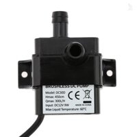 Decdeal Siêu êm Mini DC12V 9W Máy bơm dầu nước không chổi than siêu nhỏ Đài phun nước chìm hồ cá tuần hoàn 300L / H Nâng 450cm
