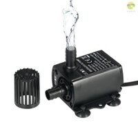 Decdeal USB DC5V 2.4W Máy bơm nước không chổi than Mini siêu yên tĩnh Đài phun nước chìm hồ cá tuần hoàn 250L / H Nâng 200cm