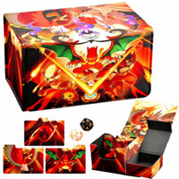 [DECK BOX DA] Hộp đựng thẻ bài hình POKEMON HỆ HOẢ dành cho thẻ Yugioh, Vanguard, Pokemon.