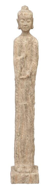 Deco 79 44669 Polystone Buddha Home Decor Product, 32"H/5"W