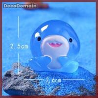 DecoDomain 1pcs Mini cá mập sáng đồ chơi dễ thương trang trí trẻ em phát sáng trong bóng tối nhựa cá mập thu nhỏ bức tượng nhỏ quà tặng cho cô gái mới lạ