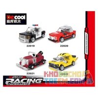 Decool 22019 Jisi 22019 non Lego 4 Ô TÔ bộ đồ chơi xếp lắp ráp ghép mô hình Speed Champions Racing Cars MINI RACING PACEMAKER Đua Xe Công Thức 104 khối