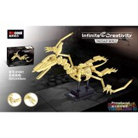 DECOOL 81001 MÔ HÌNH BỘ XƯƠNG PTEROSAUR bộ đồ chơi xếp lắp ráp ghép mô hình Dino DINOSAUR WORLD PTERODACTYL Khủng Long 491 khối