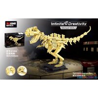 DECOOL 81004 MÔ HÌNH BỘ XƯƠNG KHỦNG LONG BẠO CHÚA bộ đồ chơi xếp lắp ráp ghép mô hình Dino DINOSAUR WORLD TYRANNOSAURUS REX 523 khối