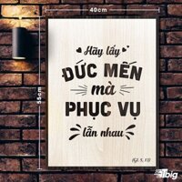 [Decor handmade] Tranh công giáo TBIG-CG009: Hãy lấy đức mến mà phục vụ lẫn nhau 40x55cm