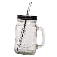 Decorative Clear Glass Tumbler Set 500ml for Infusion Lemonade Coffee - Clear