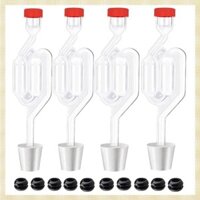 [Deeamber.vn] Airlocks hình chữ S Homebrew Bubble Airlock Carboys Stopper & Fermenter Seal Valve với Grommets cấp thực phẩm Làm rượu vang