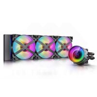 Deepcool Castle 360EX RGB AIO Liquid CPU Cooler – 360mm Radiator, ARGB, Anti-Leak Tech Inside, TR4 and AM4 Compatible